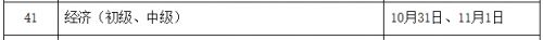2020年兵团中级经济师考试时间为10月31日、11月1日