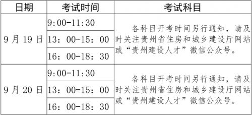 贵州2021年二级建造师考试报名时间
